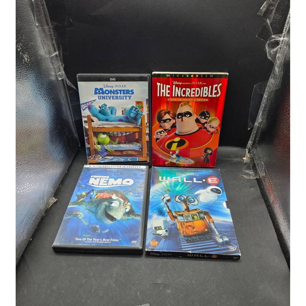Disney Pixar DVD Bundle: Monsters University, Incredibles, Nemo, WALL-E